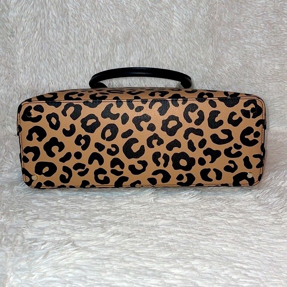 New Kate Spade New York Darcy Leopard Cheetah Large Satchel Shoulder Bag Purse - Picture 11 of 17